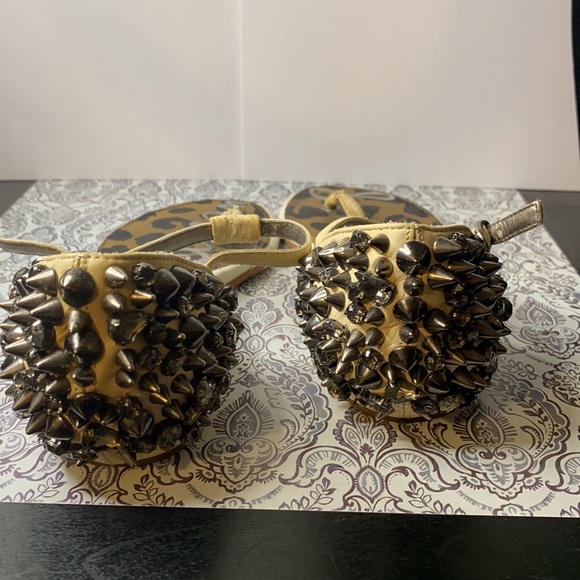 Sam Edelman Exie Sandals Studs Rhinestones Spikes - Picture 6 of 8